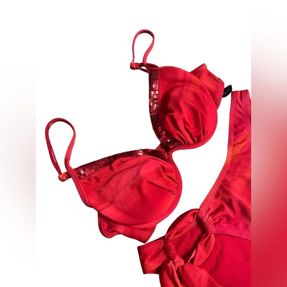 Red endless sun bikini set - Picture 2 of 5